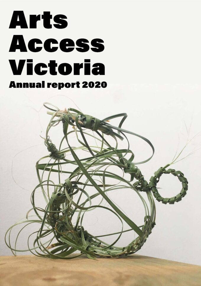 Art Access Victoria Annual Report Cover.