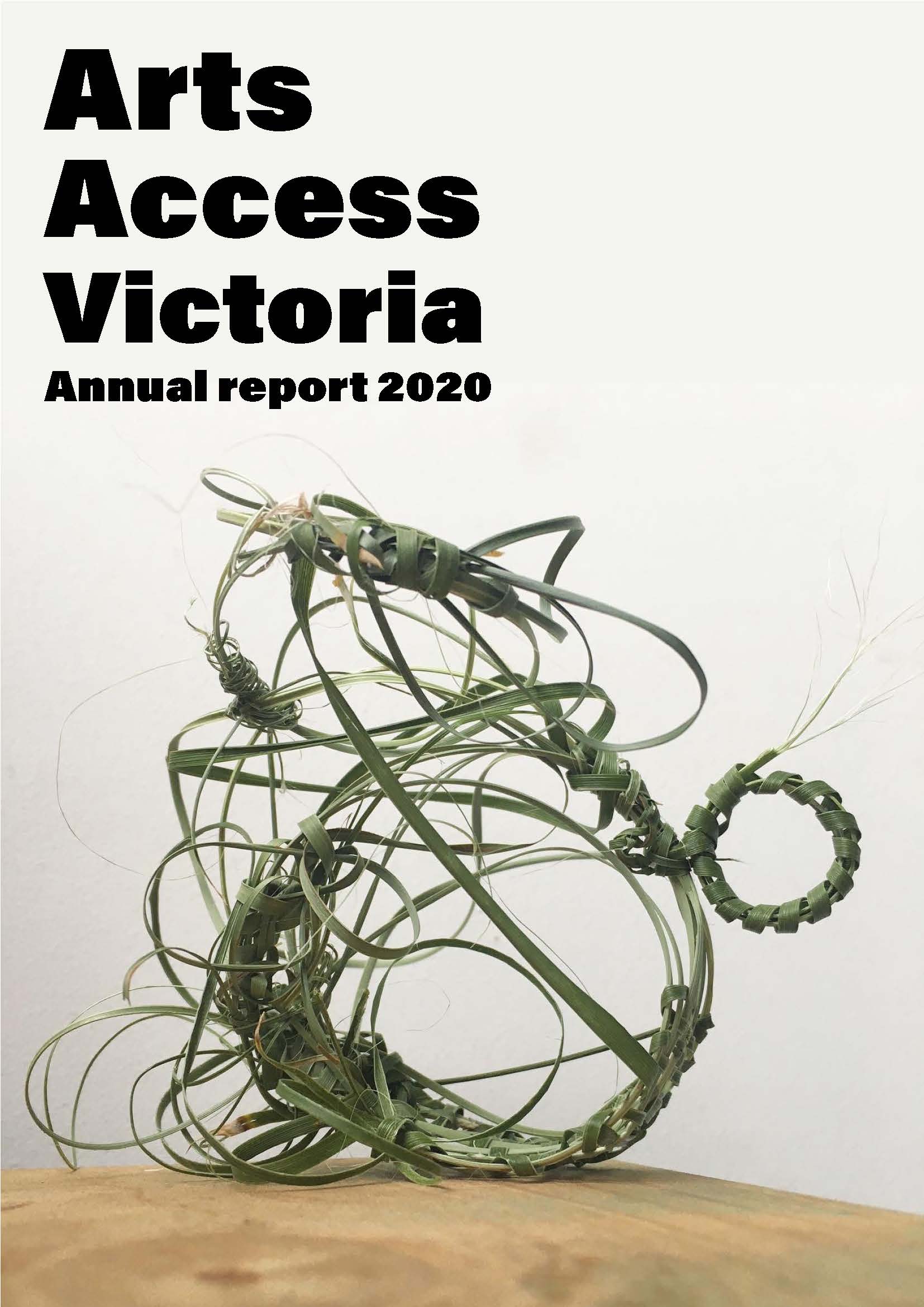 Art Access Victoria Annual Report Cover.