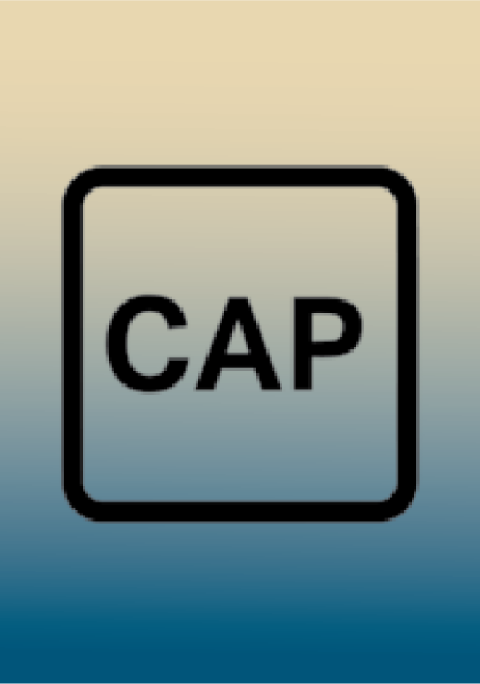 captioning symbol infront of a gradiant