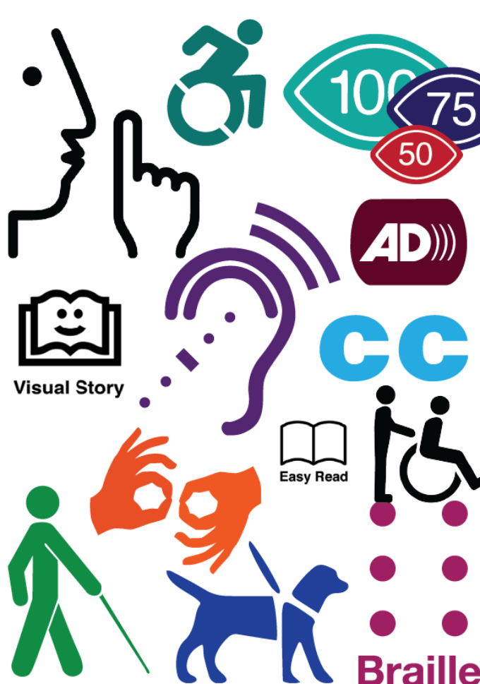 a collection of uniuversal access symbols