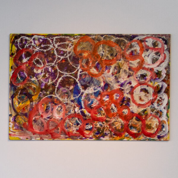 a painting made of circles