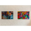 two abstract paintings