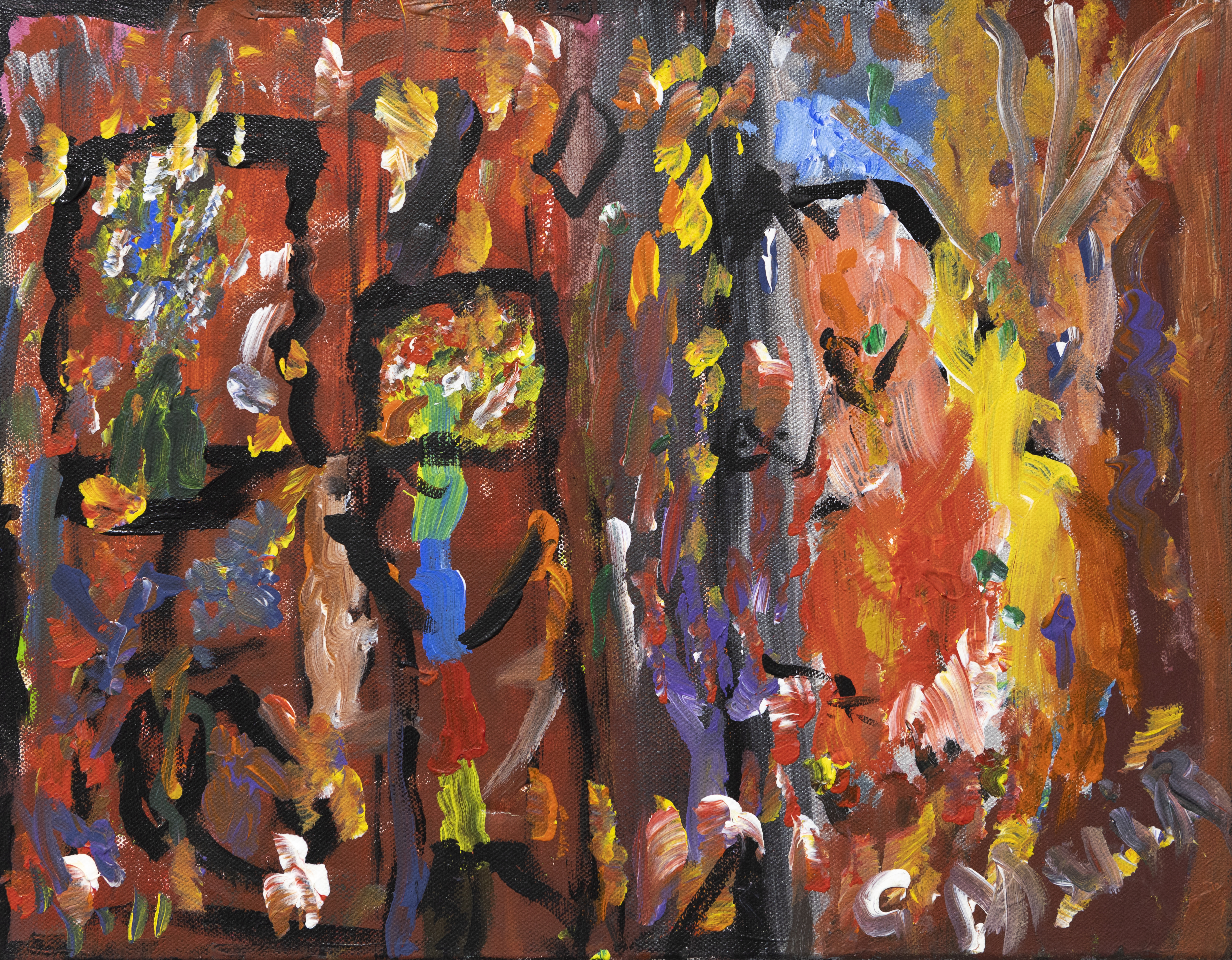 Abstract background with figures hovering in front.