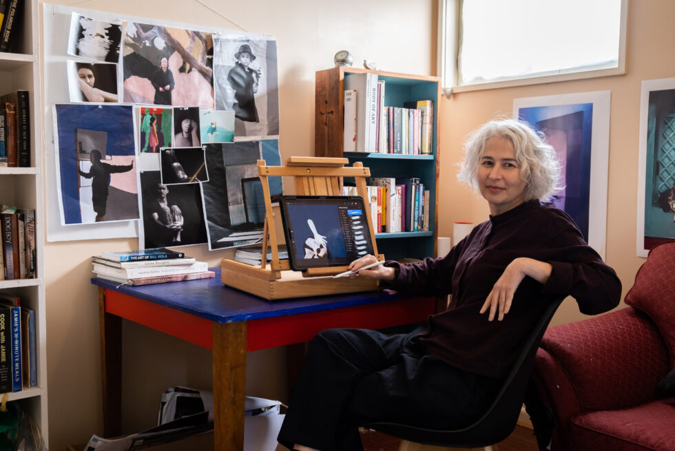 Nikki Willson in her study. Photo by Simon Bronson