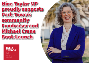 Nina Taylor MP proudly supports Park Towers community Fundraiser and Michael Crane Book Launch