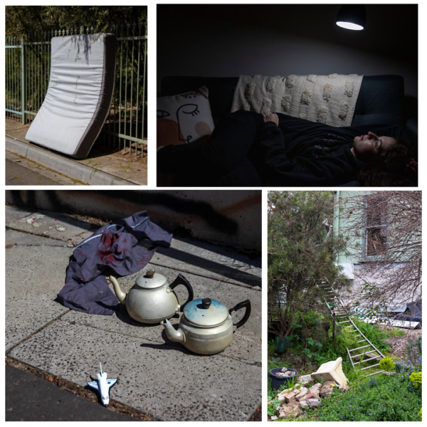 The four photographs that make up group 1 of the Habit series.