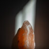 a himalayan salt lamp catching the sunlight