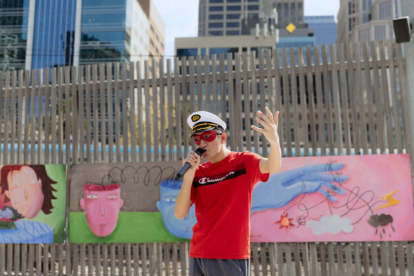 a person is performing on stagfe.
