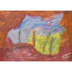 Abstract painting with trees