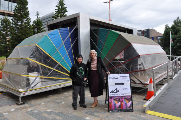 Mala and Vinh outside Nebula