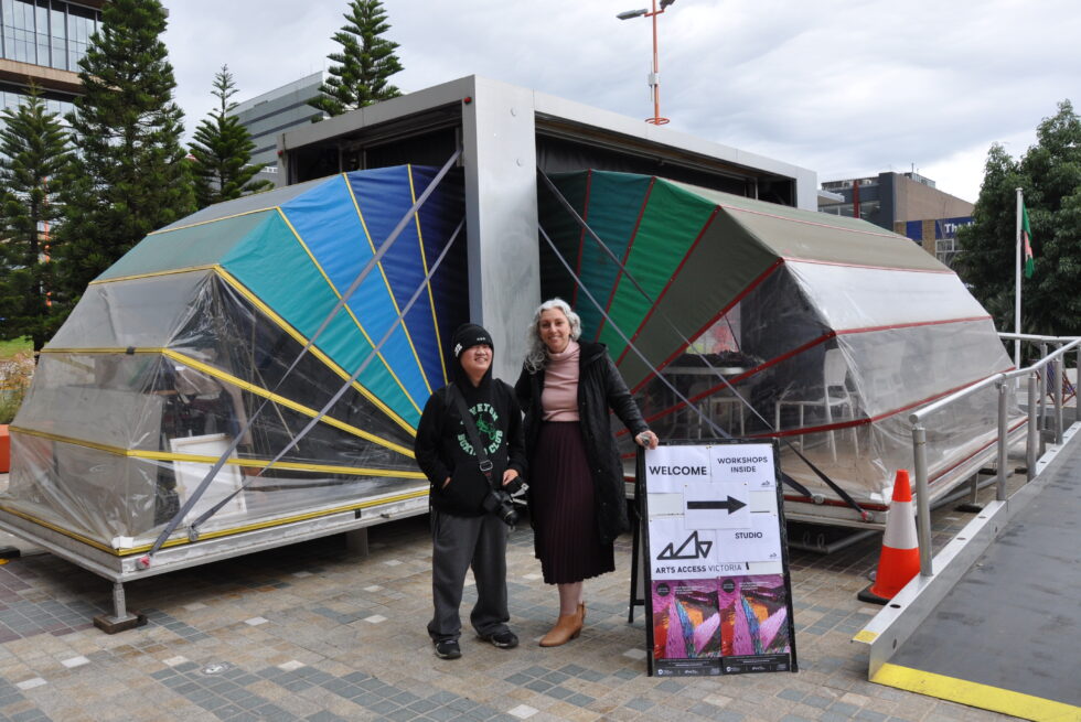 Mala and Vinh outside Nebula